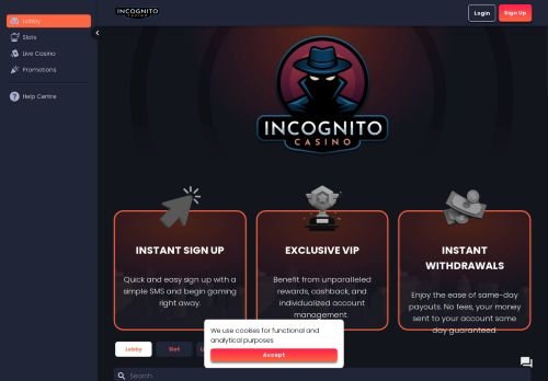 Incognito Casino Login and Registration Guide for UK Players: A Critical Review - overview